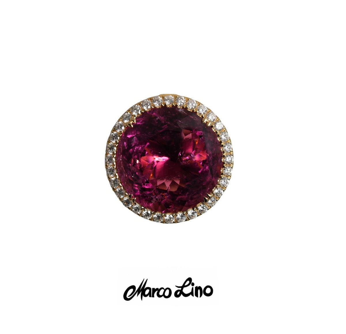 Marco Lino  "Die Lotusblüte"  Rubelith 15,17ct in 750er Gelbgold2