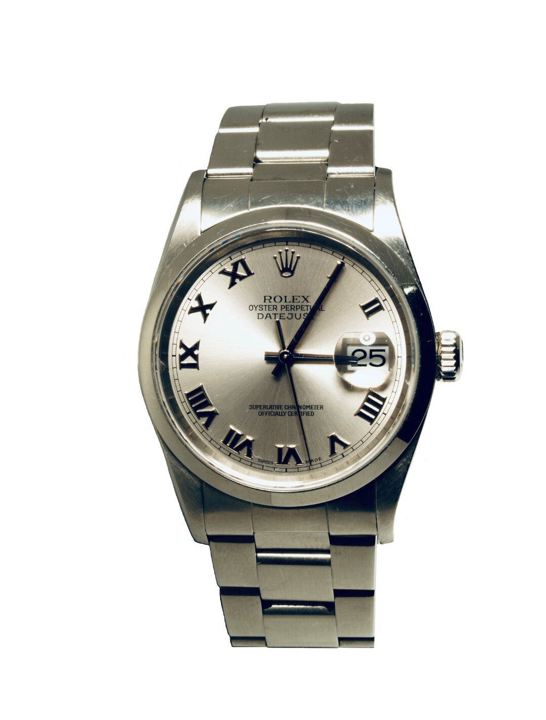 Rolex Datejust silberfarbenes Zifferblatt0