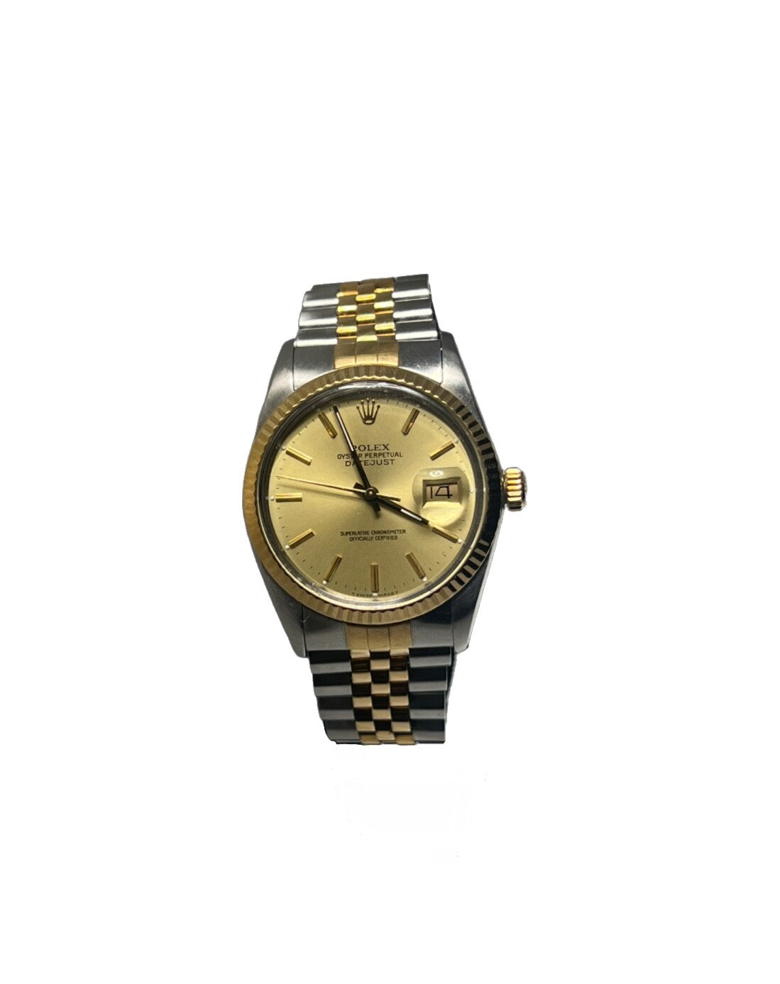 Rolex Datejust 36mm 16013  Stahl/Gold Champagner Jubilee 1986 Two Tone0