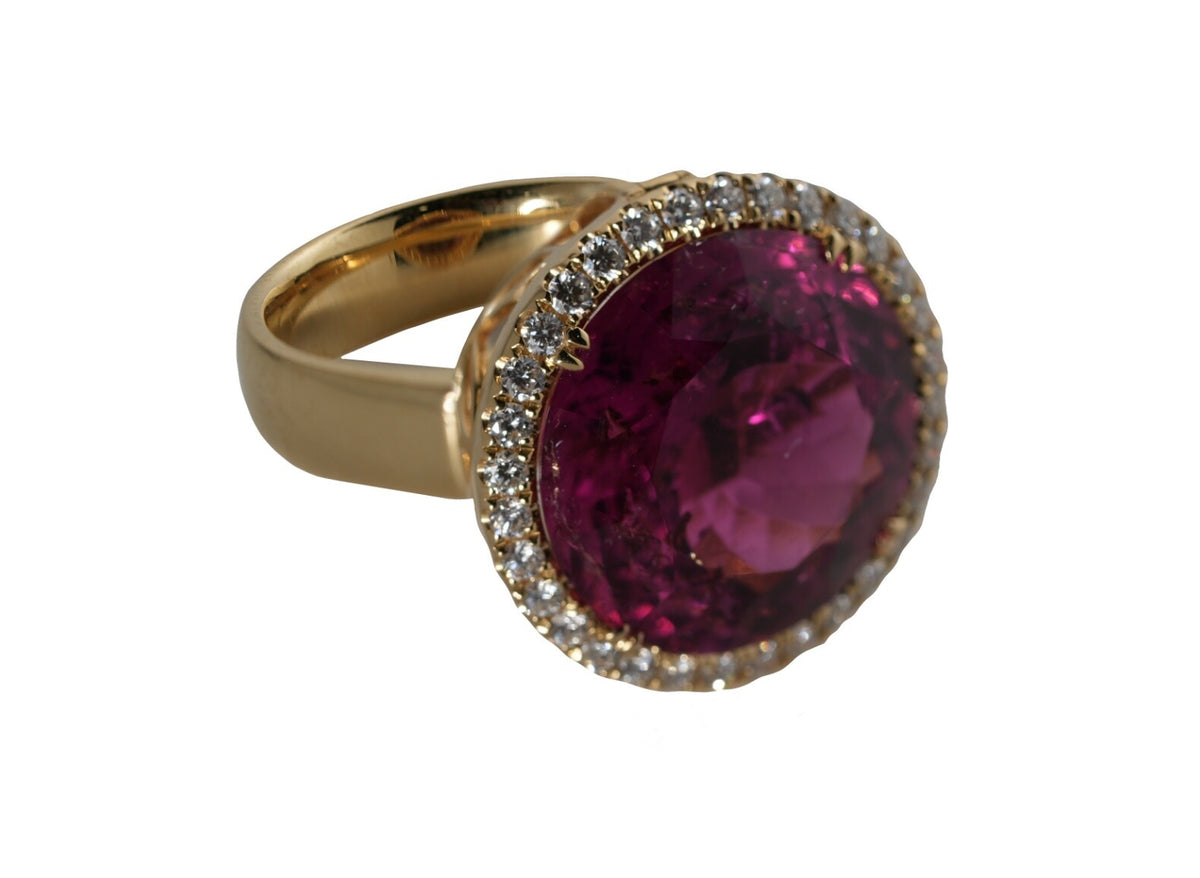 Marco Lino  "Die Lotusblüte"  Rubelith 15,17ct in 750er Gelbgold3