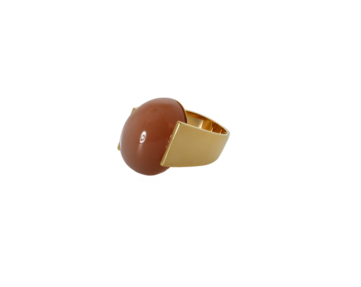 Mondsteinring aus 750er Gelbgold1