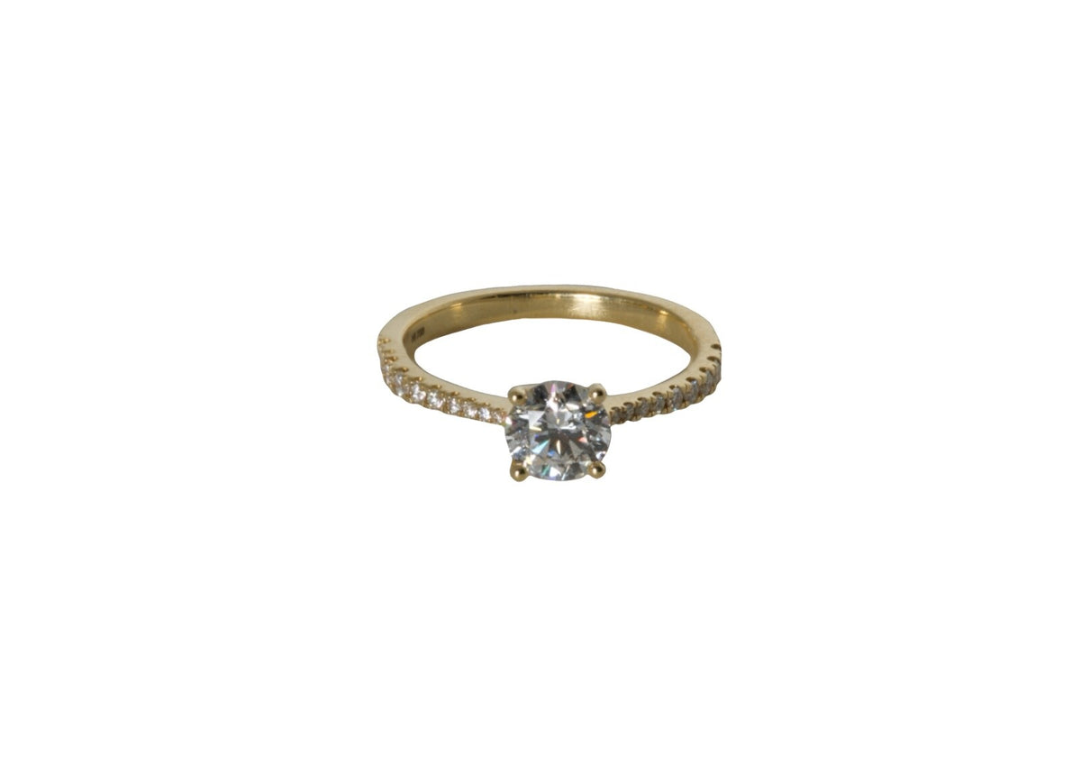 Eleganter Diamant Solitär Ring mit GIA Expertise 0,90ct. D/VS 10