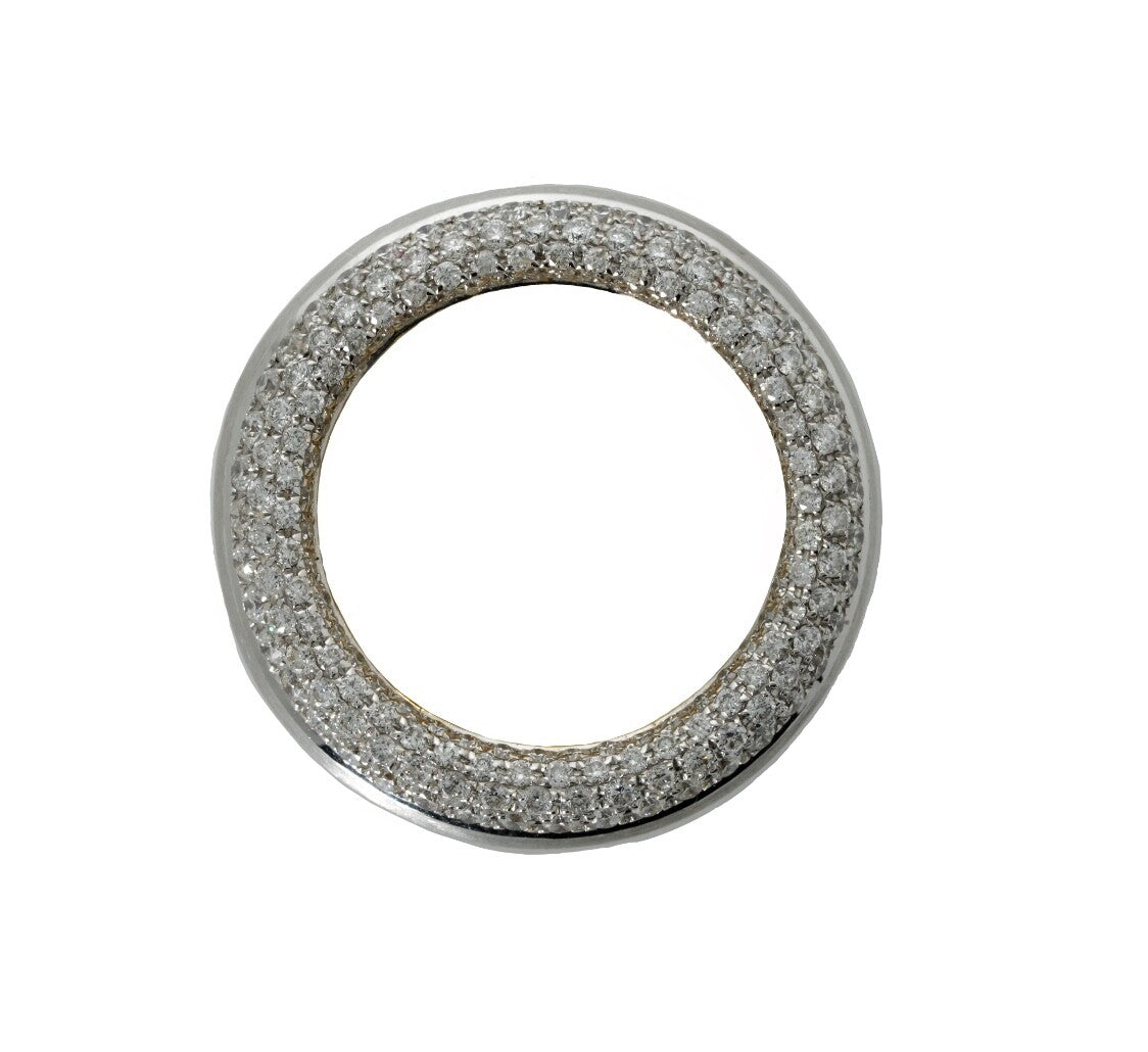 Ring aus  gebürstetem 750er Weißgold mit 344 Brillanten 2,71ct. F/VS1