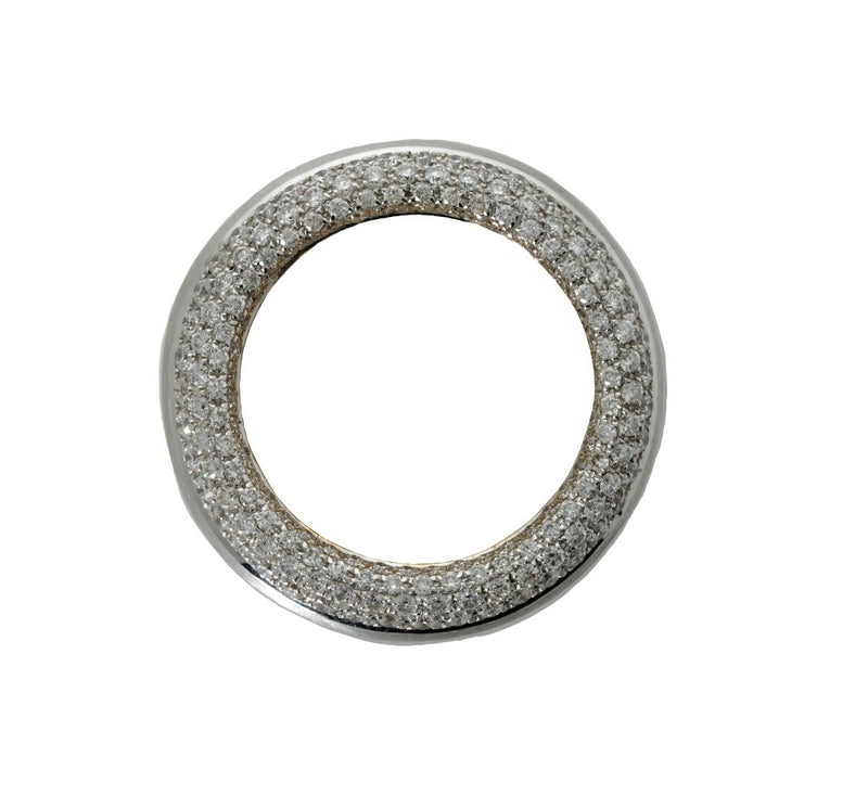 Ring aus  gebürstetem 750er Weißgold mit 344 Brillanten 2,71ct. F/VS1