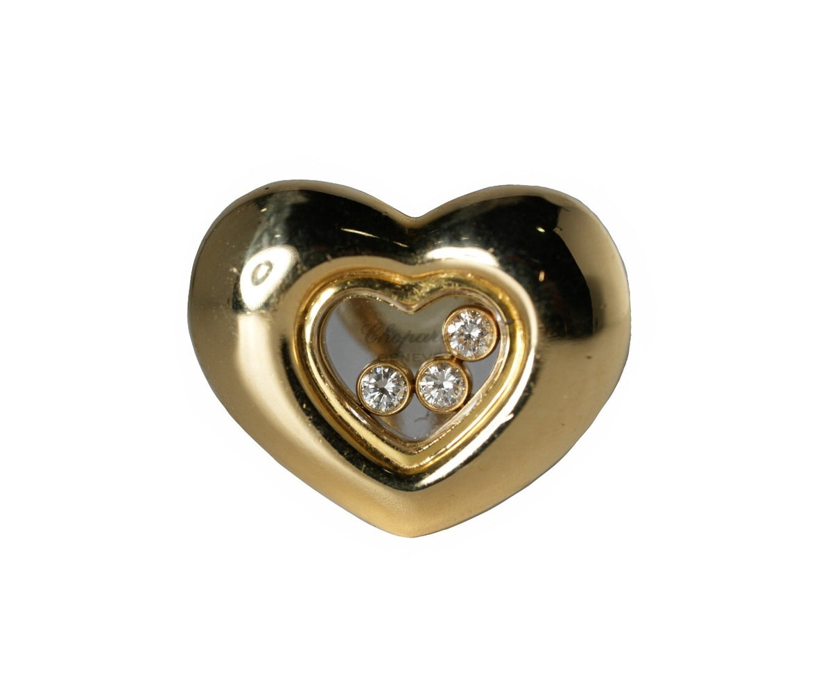 Chopard Happy Diamond Herz Ohrringe, 750er Gold, 2 x 3 Brillanten2