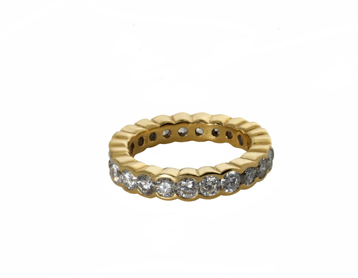 Memoire Ring Brillanten  3,00 ct Feines Weiss F /VS0