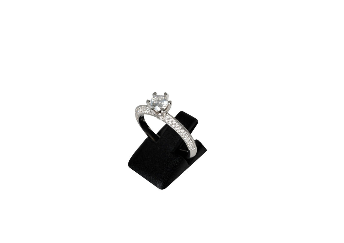 Brillantring  mit Brillant  0,45 ct F/VS aus  750er Weissgold1