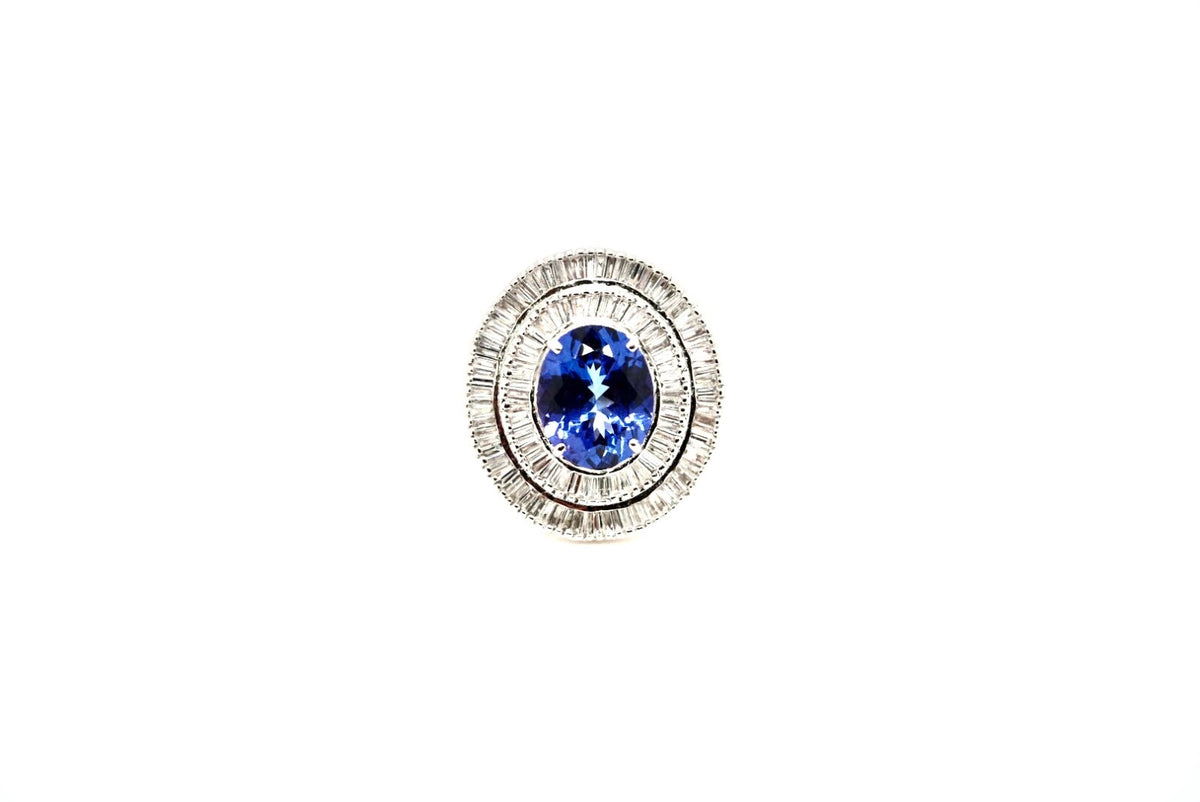 Ring mit 1 Tansanit 6,52ct. & 172 Tape-Diamanten 1,72ct. (DSEF Expertise)1