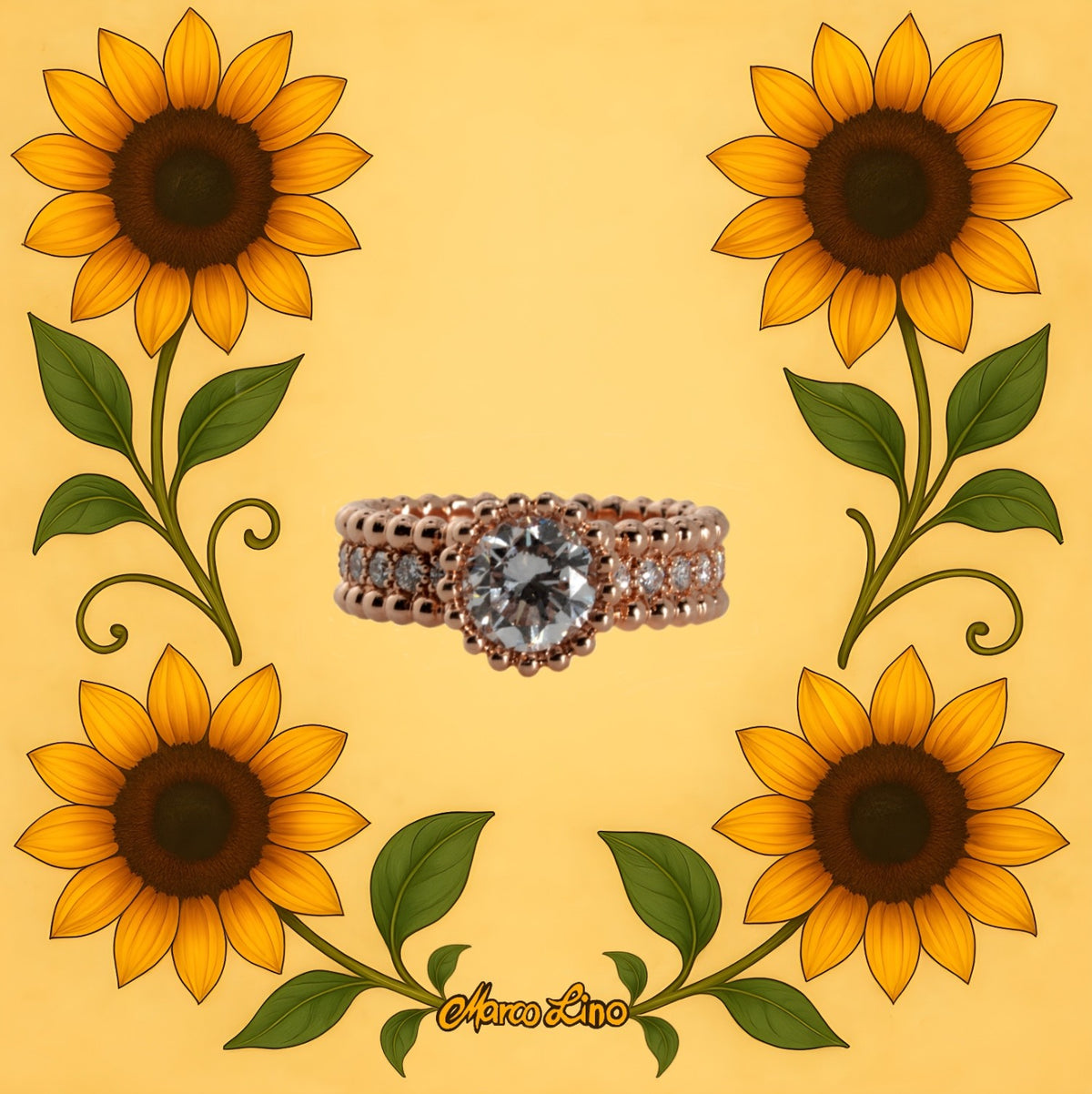 Marco Lino - Girosol in 750er Rosegold mit 1 Brillant 1,25ct. E/VS1 (DPL)0