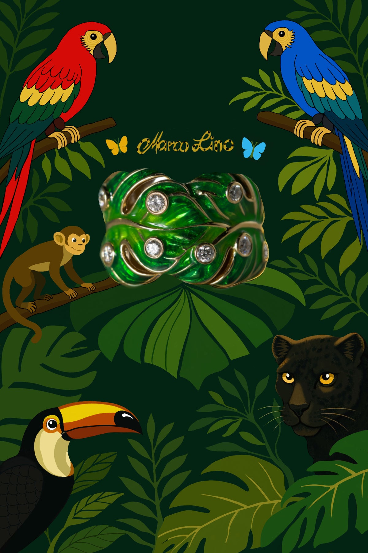 Marco Lino Monstera Ring