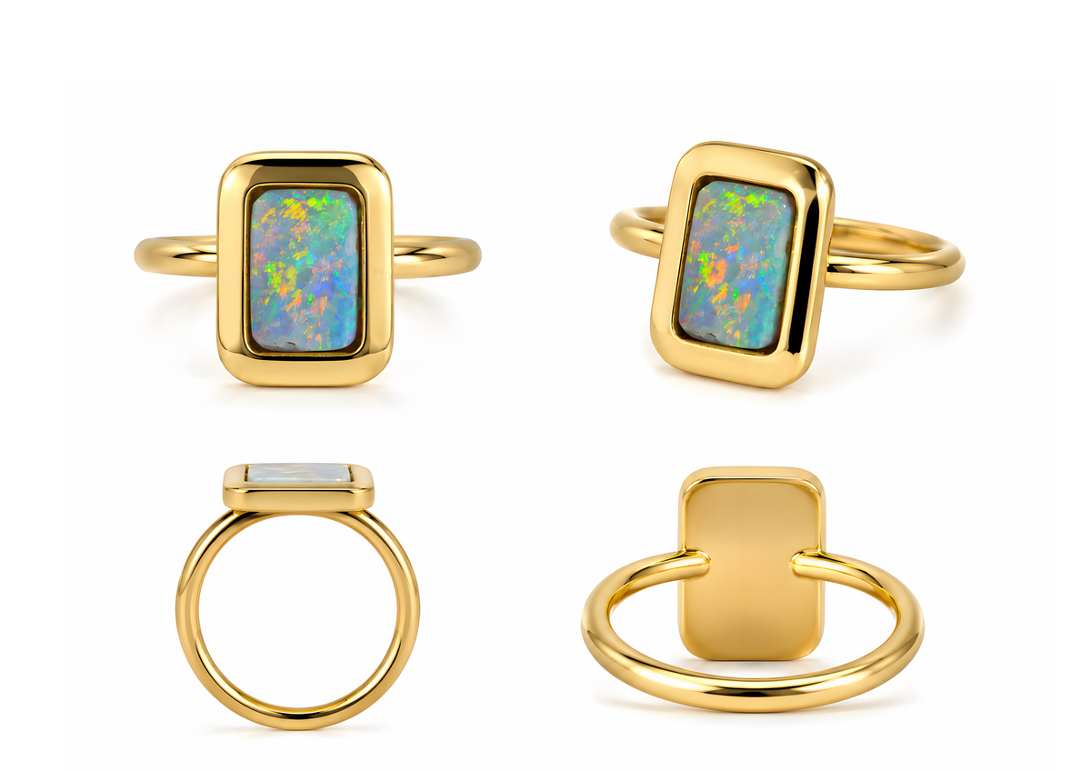 Marco Lino Opal Ring Rectangle Cut