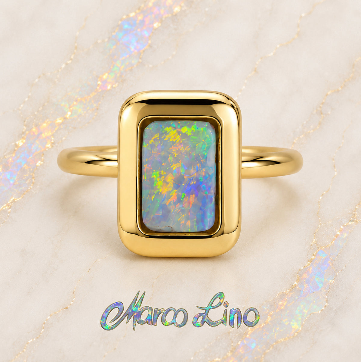 Marco Lino Opal Ring Rectangle Cut