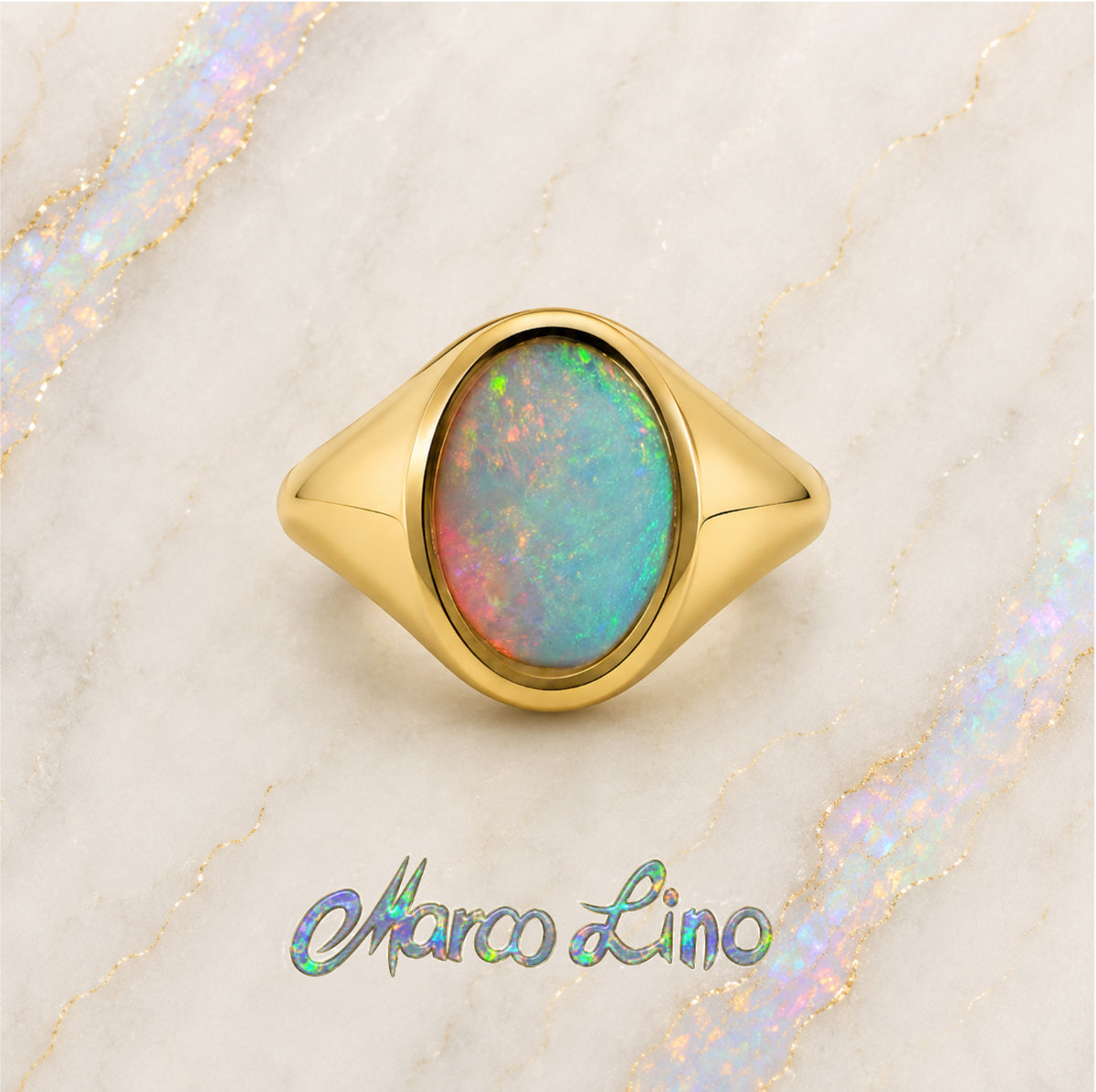 Marco Lino Opal Ring Oval Cut