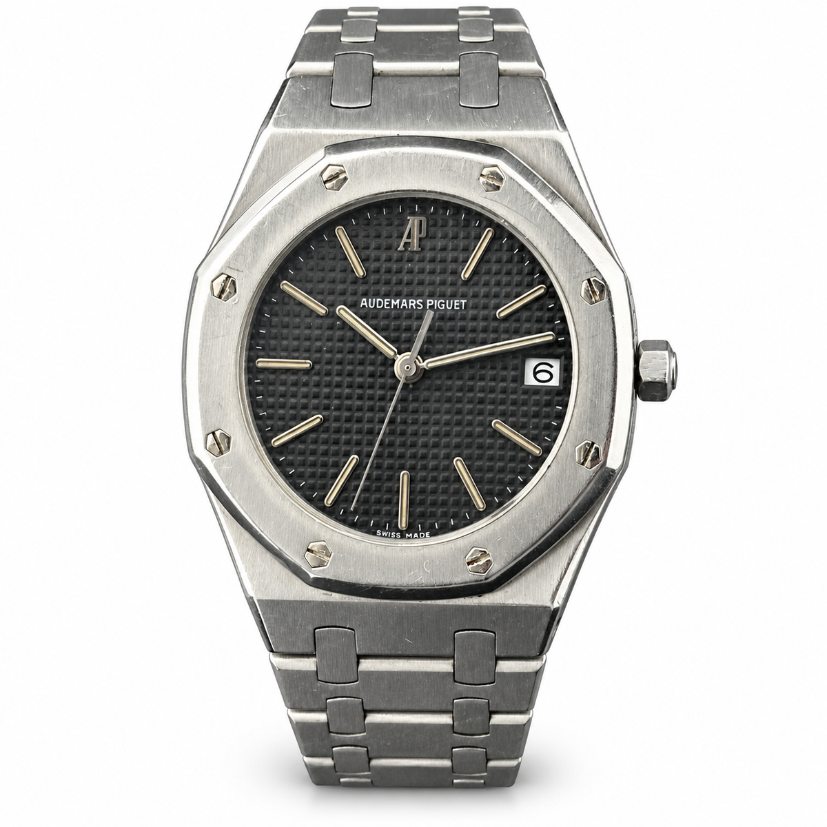 Audemars Piguet Royal Oak Quartz 36 mm Edelstahl auf weißem Hintergrund