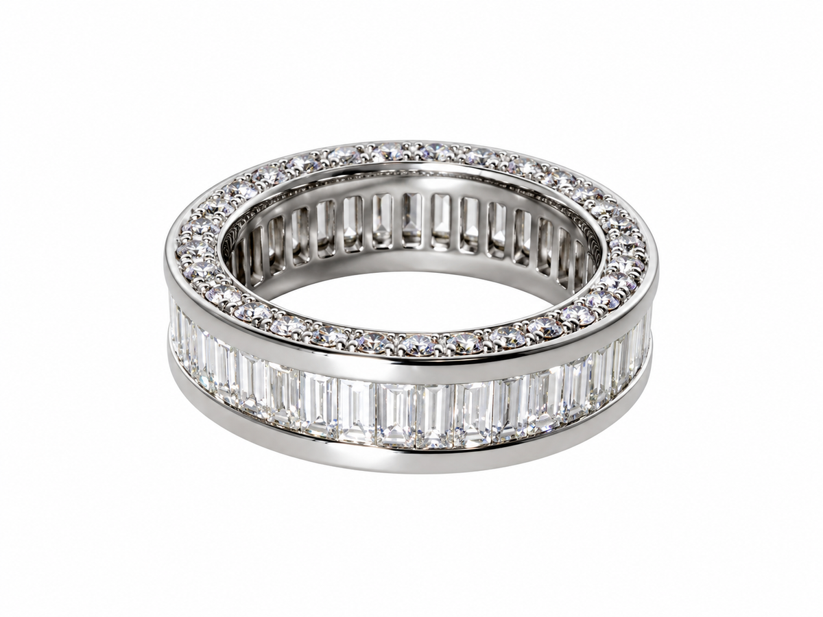 Baguette-Diamantring · 18 kt Gold