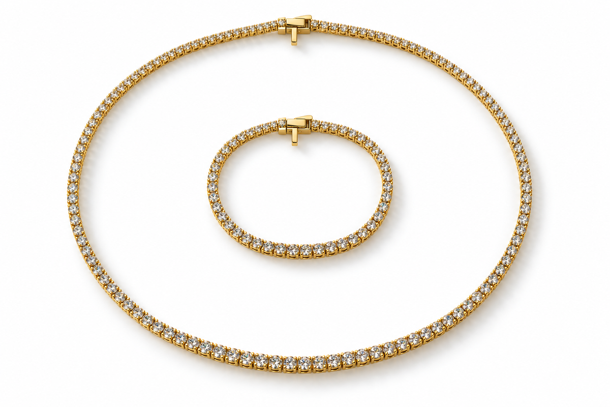 Wandelbares Brillantcollier mit separat tragbarem Armband in Gelbgold