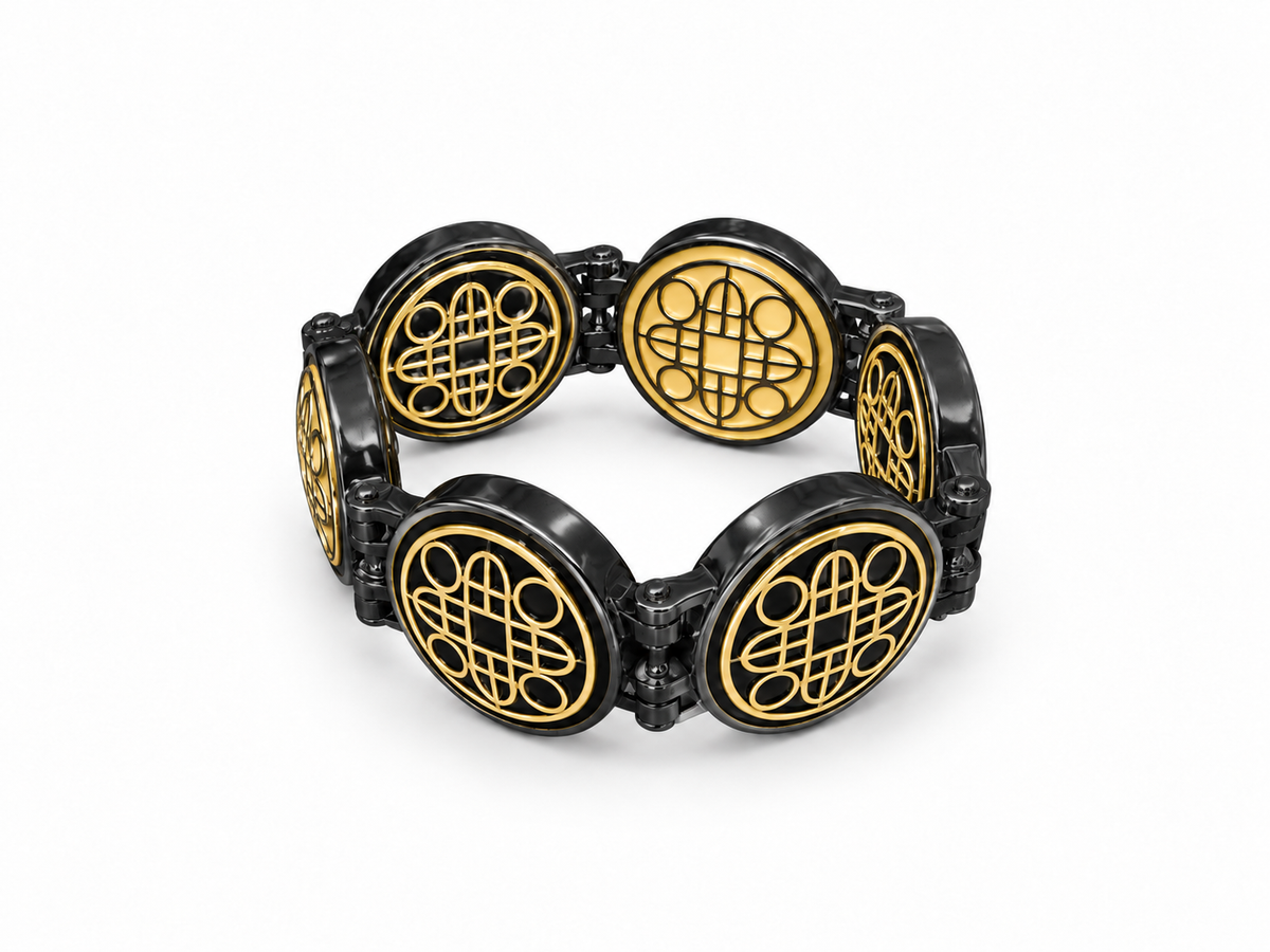 Dreamport-Ring – Schwarz & Gold – Farbvisualisierung