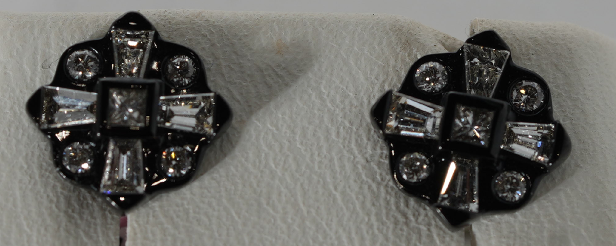 Originalfoto Heavensfort Ohrstecker schwarz rhodiniert