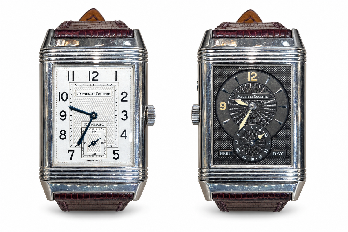 Jaeger-LeCoultre Reverso – retuschierte Darstellung beider Zifferblattseiten