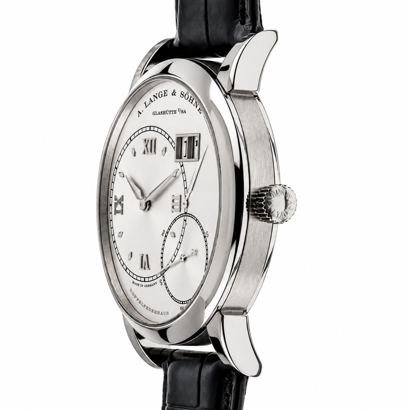 A. Lange & Söhne Lange 1 Platin – Schrägansicht
