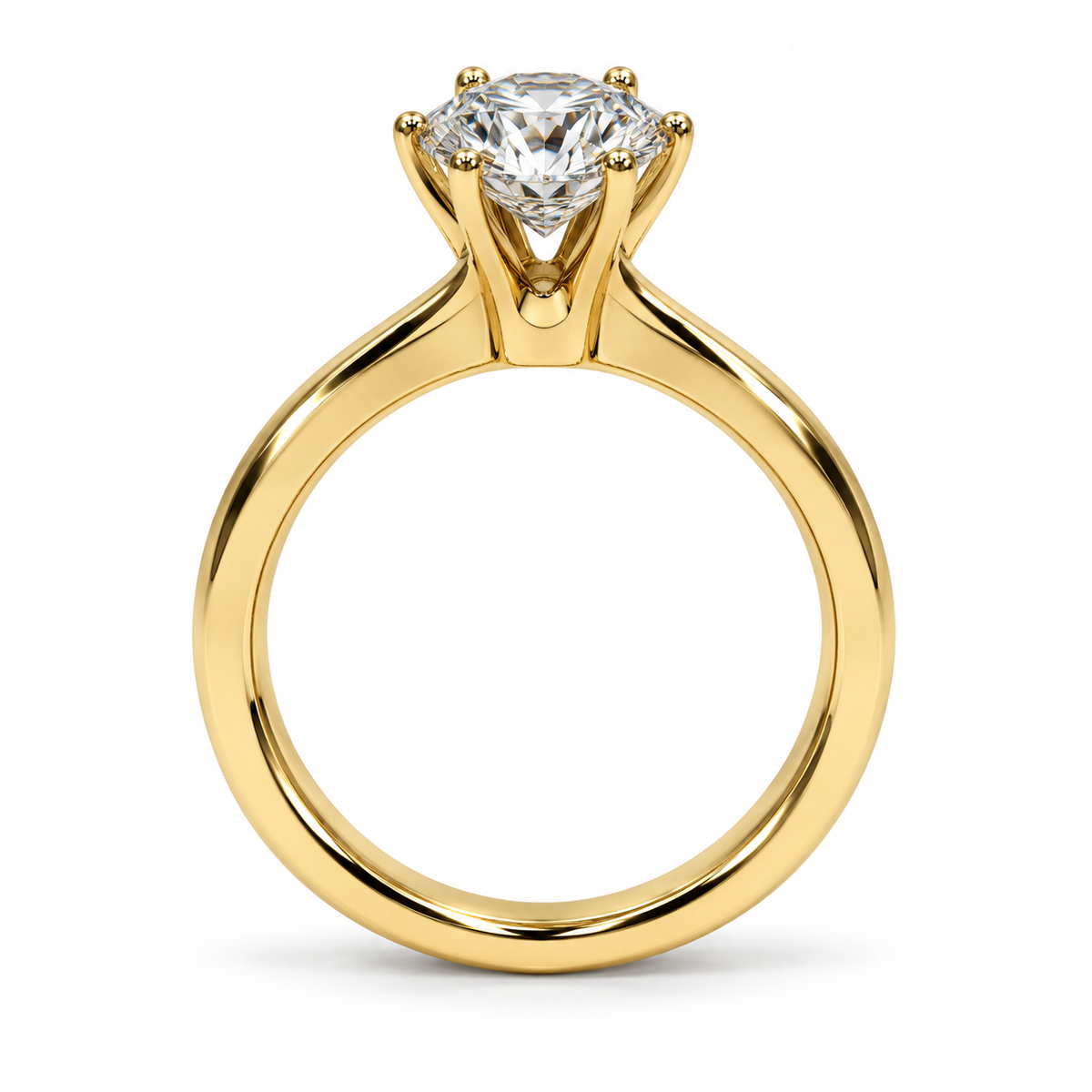 Marco Lino Solitär Ring 1,26 ct G/VS2 in 18 Karat Gelbgold – Profil
