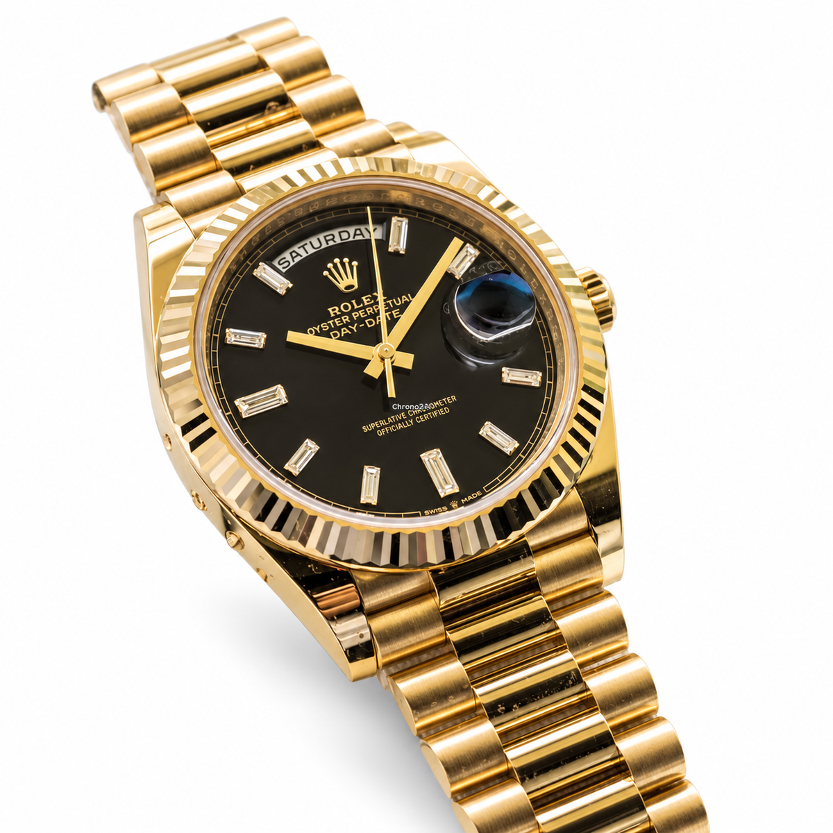 Rolex Day-Date Baguette Dial – Dreiviertelansicht