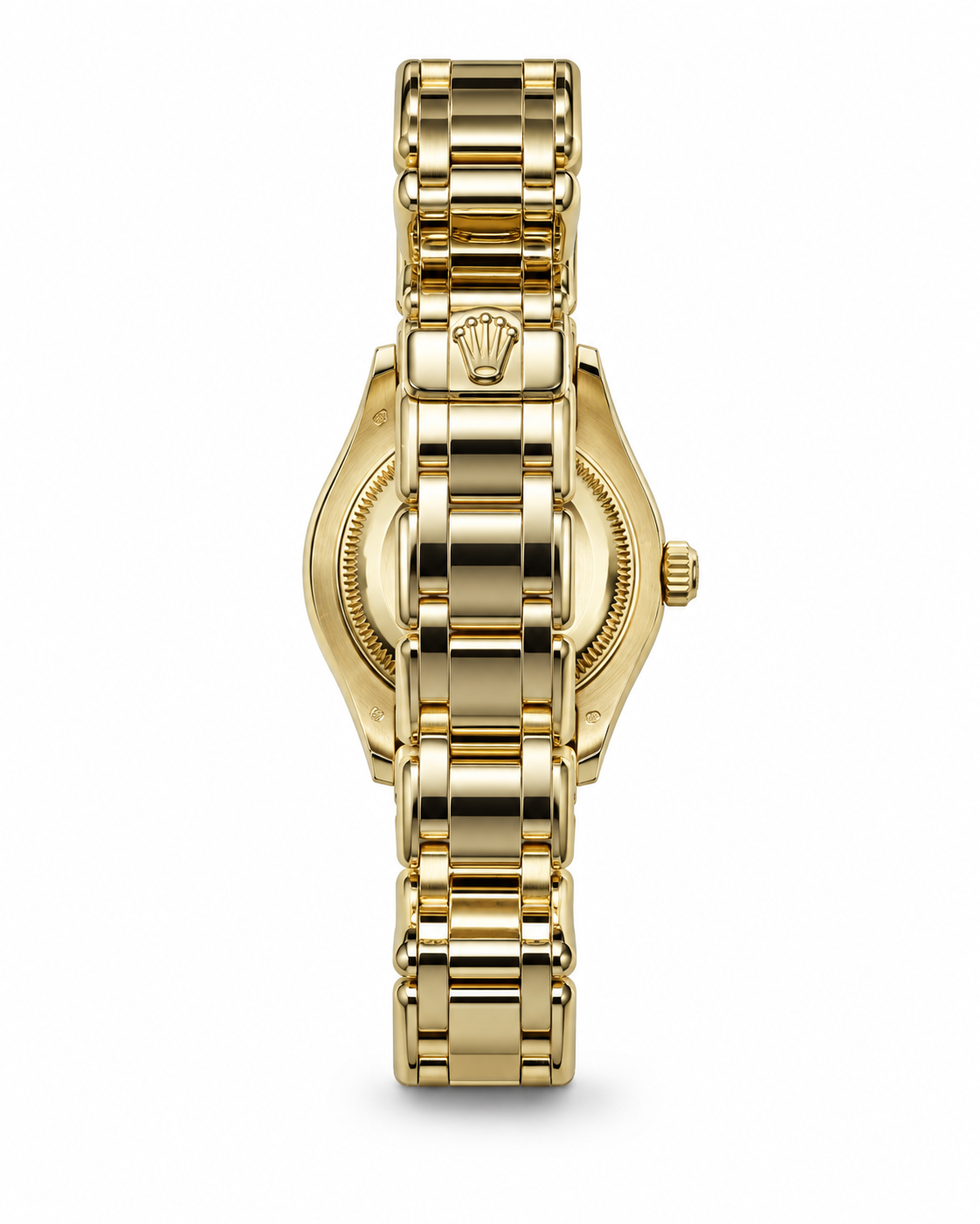 Rolex Pearlmaster von 2002 in 18 Karat Gelbgold – Rückansicht