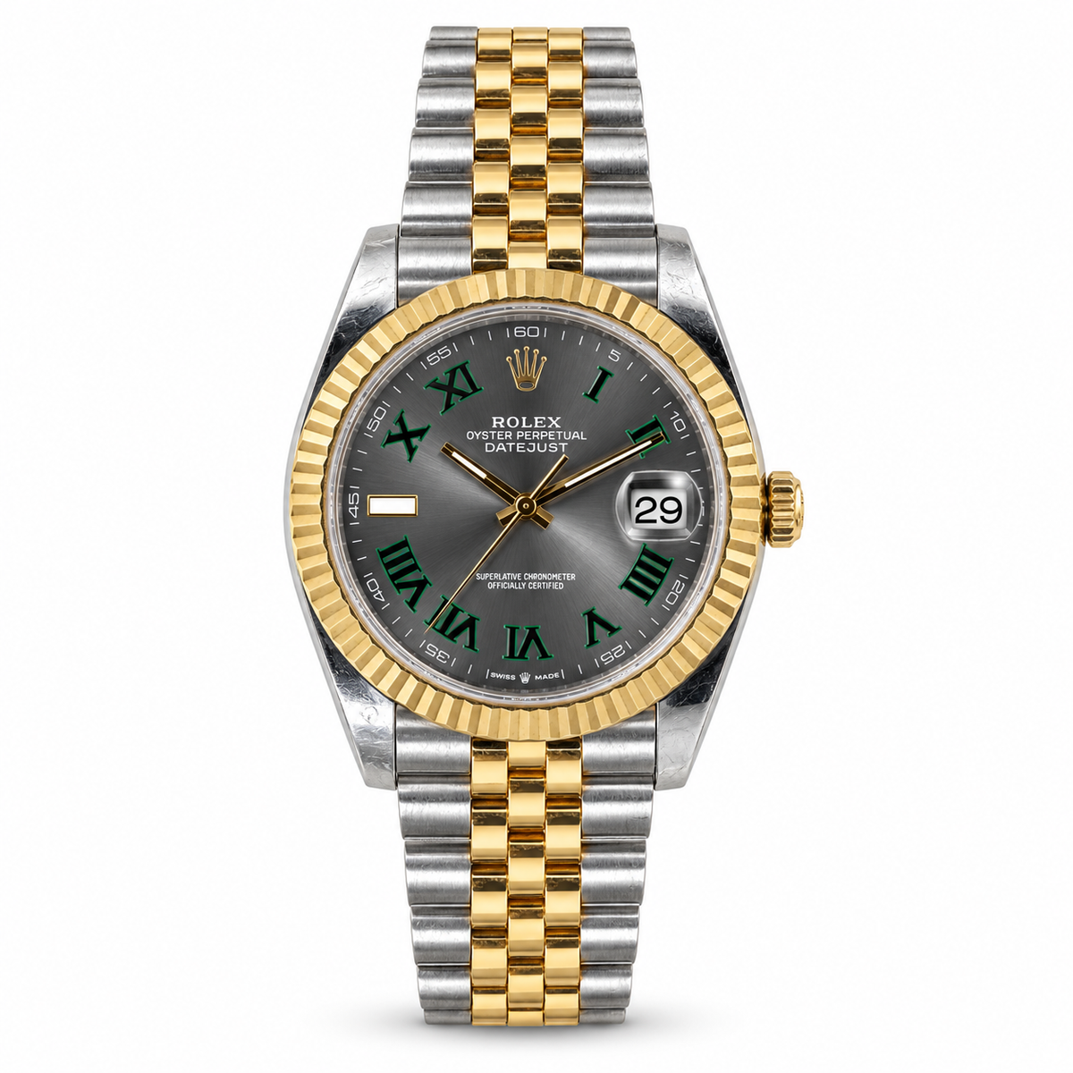 Rolex Datejust Wimbledon Stahl Gold – Vorderansicht