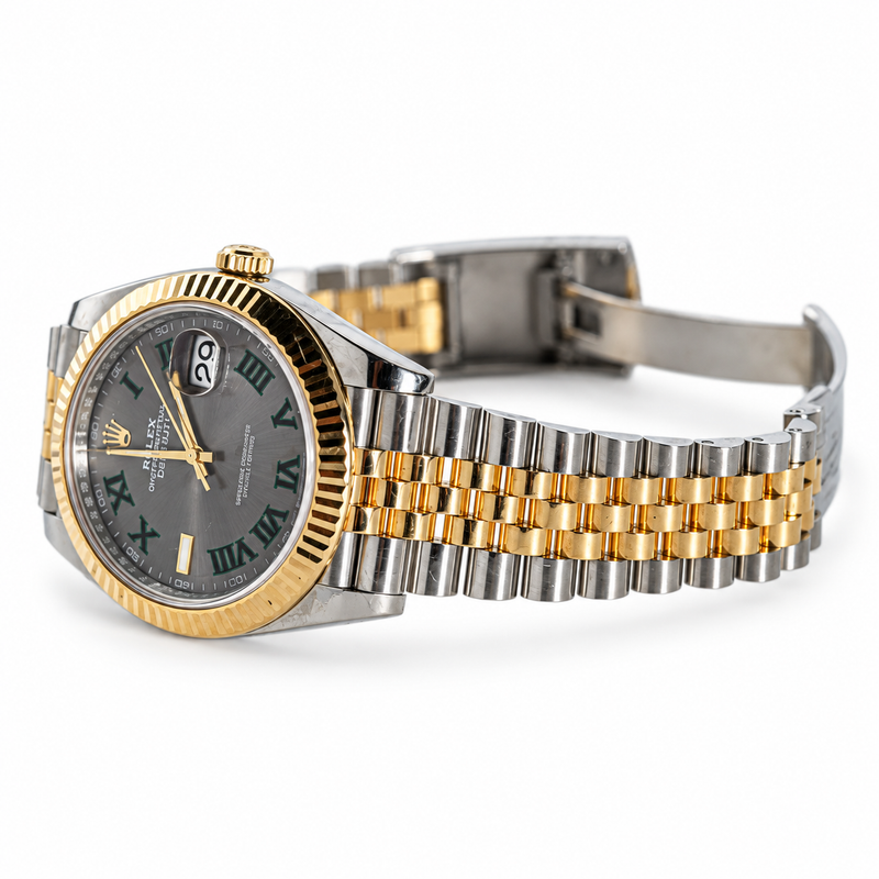 Rolex Datejust Wimbledon – Seitenansicht mit Jubilee-Band